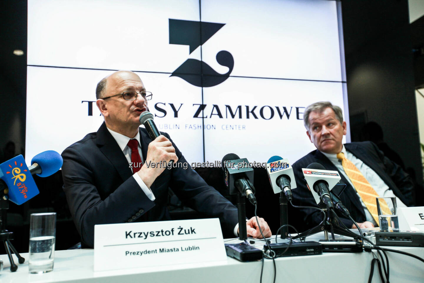 Krzysztof Żuk (Mayor of the City of Lublin), Eduard Zehetner (CEO Immofinanz Group): anlässlich der Eröffnung des Shopping Center Tarasy Zamkowe in Lublin