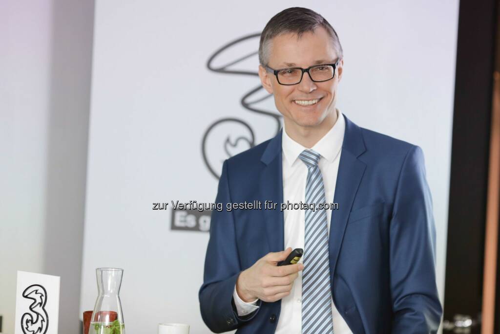 Jan Trionow, CEO der Hutchison Drei Austria GmbH: Drei wächst 2014 weiter und übernimmt Poleposition bei LTE, © Aussendung (05.03.2015) 
