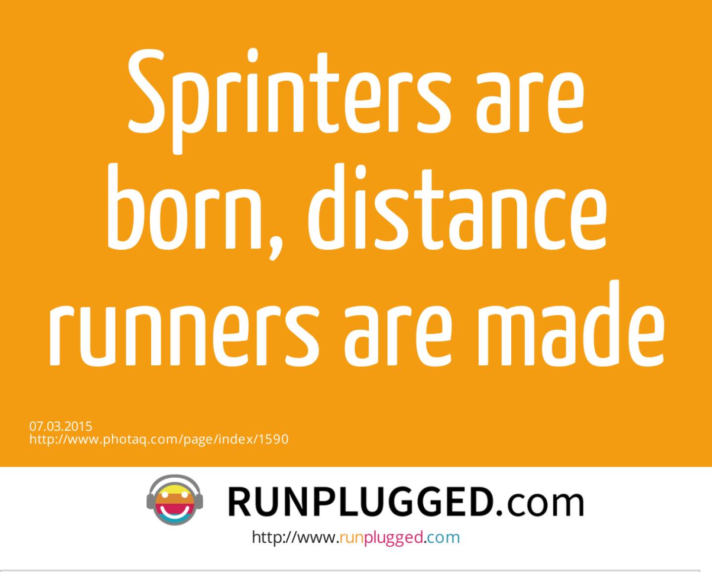 Sprinters are born, distance runners are made 