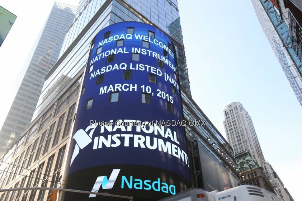 National Instruments rings the Nasdaq Opening Bell! $NATI  Source: http://facebook.com/NASDAQ (10.03.2015) 