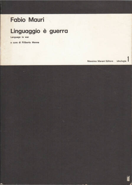 Fabio Mauri - Linguaggio è guerra / Language is war, Massimo Marani Editore 1975, Cover - http://josefchladek.com/book/fabio_mauri_-_linguaggio_e_guerra_language_is_war, © (c) josefchladek.com (11.03.2015) 