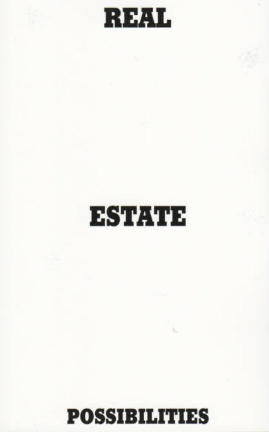Pascal Anders - Real Estate Possibilities, Self published 2014, Cover - http://josefchladek.com/book/pascal_anders_-_real_estate_possibilities, © (c) josefchladek.com (11.03.2015) 