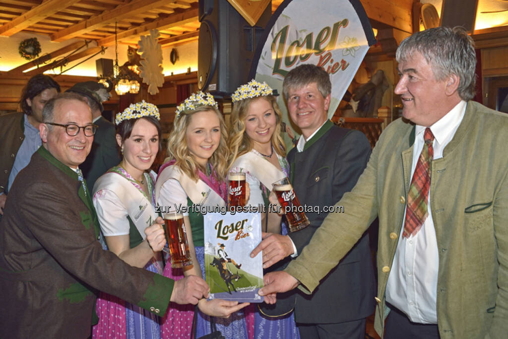 Marcus Mautner Markhof, Narzissen Hoheiten, Helmut König: Loser Bergbahnen GmbH & Co KG: Der neue Genuss im Ausseerland - Das Loser Bier, © Aussender (17.03.2015) 