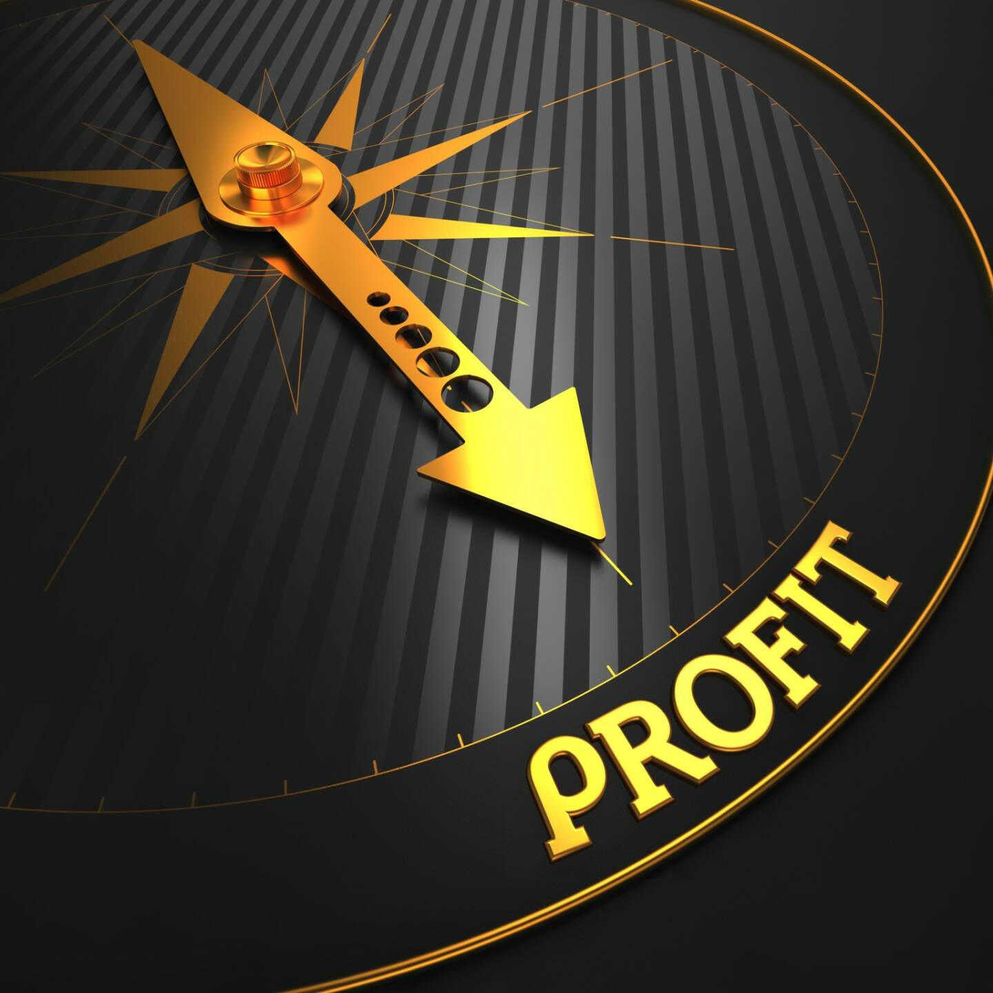 Profit, Rendite, Kompass, http://www.shutterstock.com/de/pic-162771446/stock-photo-profit-business-concept-golden-compass-needle-on-a-black-field-pointing-to-the-word-profit.html