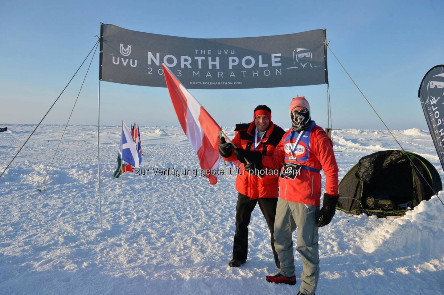 Alexander Rüdiger rot-weiss-rot am Nordpol