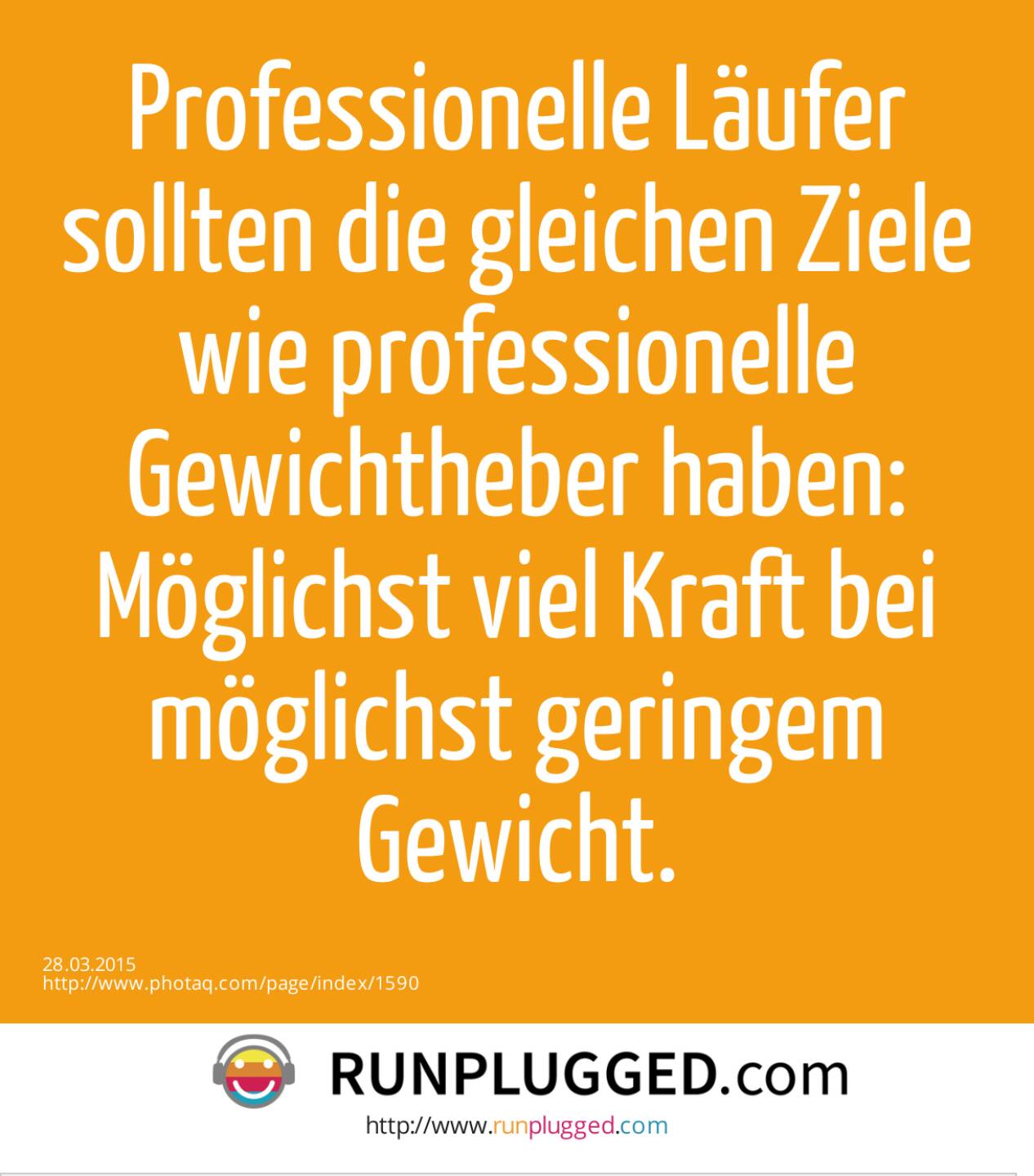 Professionelle Läufer sollten die gleichen Ziele wie professionelle Gewichtheber haben: Möglichst viel Kraft bei möglichst geringem Gewicht. 