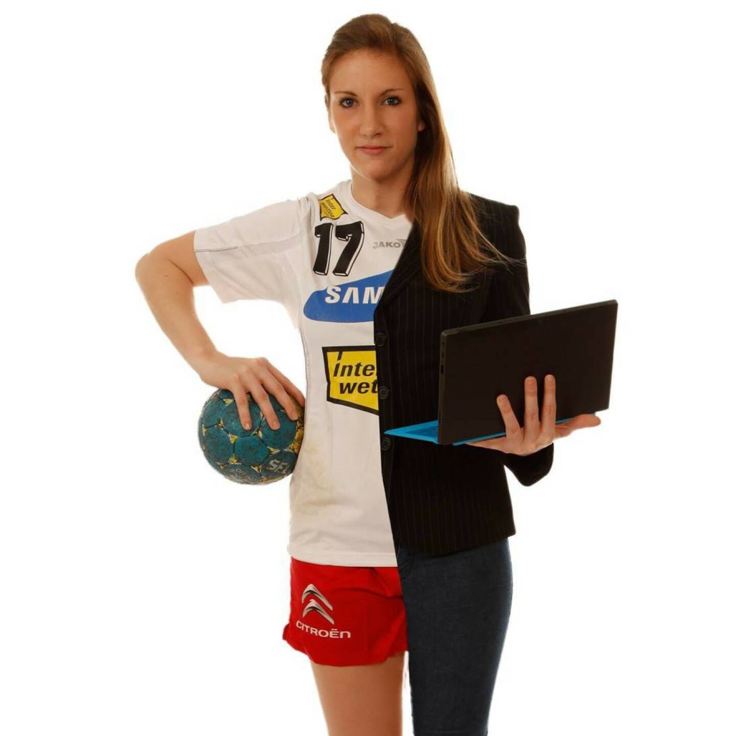 Business Run Isabel Plach http://www.visionrun.at im Sport und Börse-Modus by http://www.picture-it.at , Interwetten, Laptop