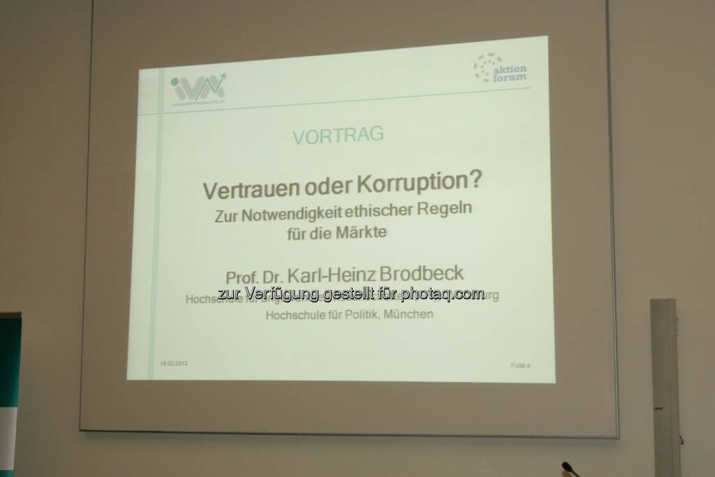 Vortrag Karl-Heinz Brodbeck, © IVA (20.02.2013) 