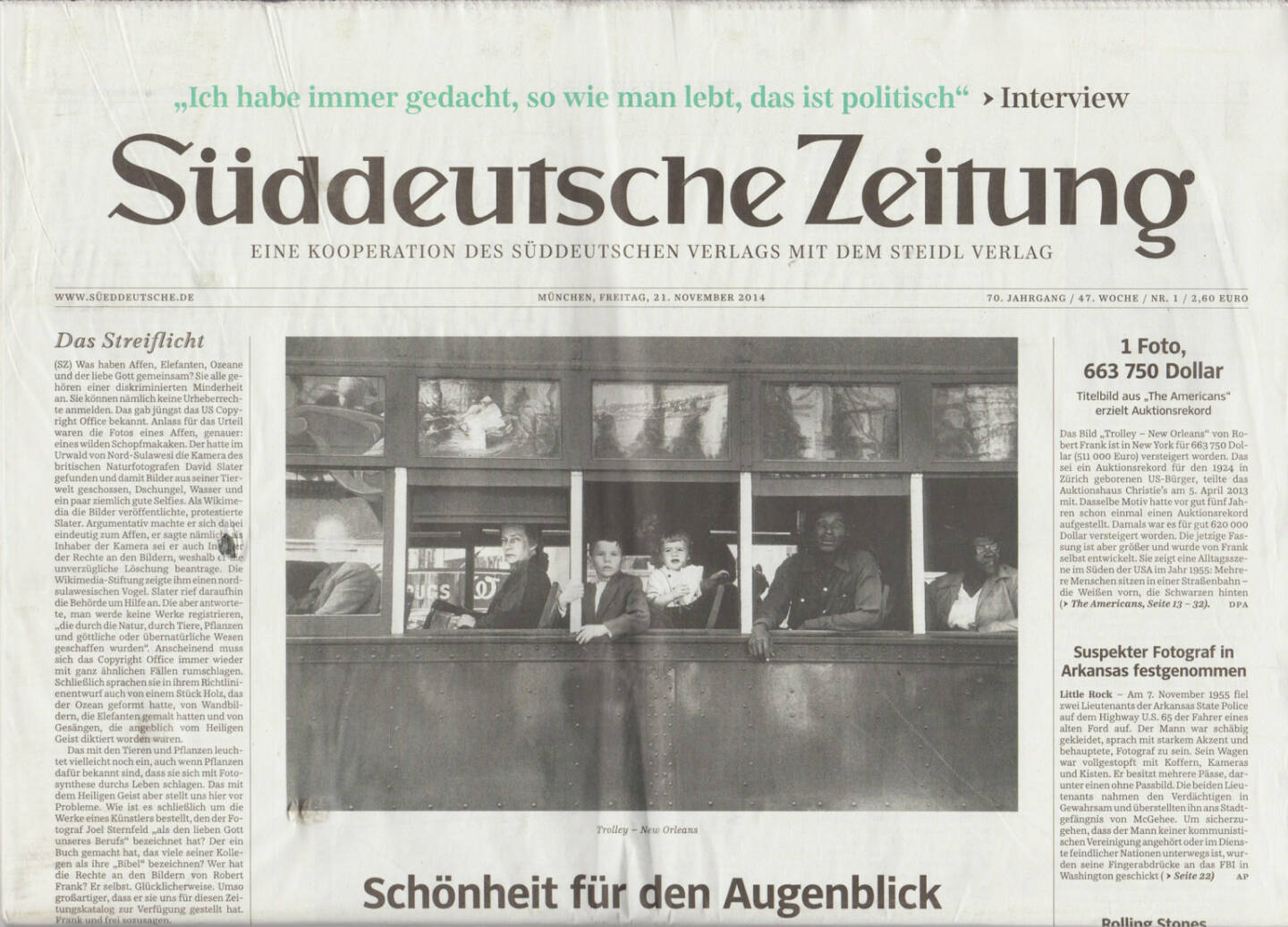 Robert Frank Books and Film, 1947-2014 - Sonderausgabe der Süddeutschen Zeitung, Cover - http://josefchladek.com/book/robert_frank_books_and_film_1947-2014_-_sonderausgabe_der_suddeutschen_zeitung