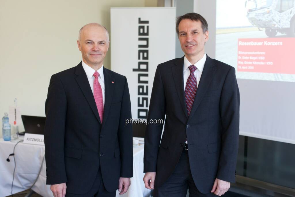 Günter Kitzmüller, Rosenbauer International AG, Dieter Siegel, Rosenbauer International AG, © photaq/Michaela Mejta (15.04.2015) 