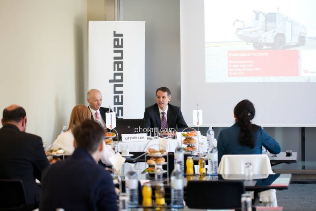 Günter Kitzmüller, Rosenbauer International AG, Dieter Siegel, Rosenbauer International AG, © photaq/Michaela Mejta (15.04.2015) 