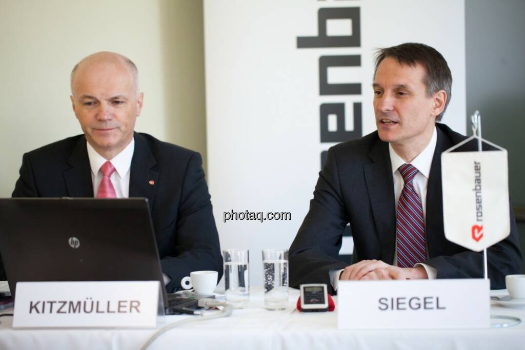 Günter Kitzmüller, Rosenbauer International AG, Dieter Siegel, Rosenbauer International AG , © photaq/Michaela Mejta (15.04.2015) 