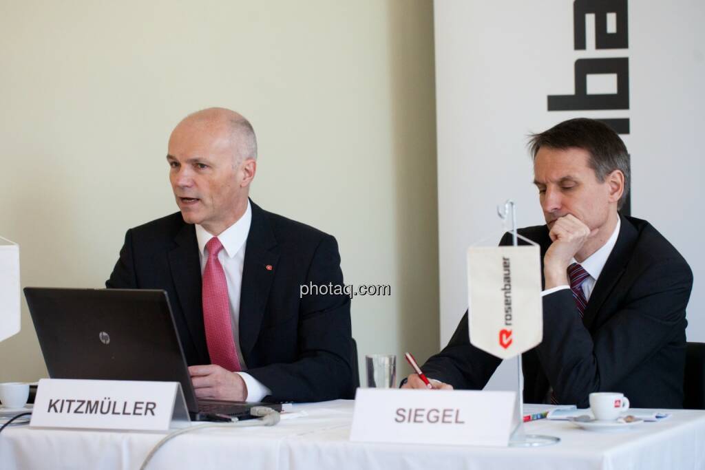 Günter Kitzmüller, Rosenbauer International AG, Dieter Siegel, Rosenbauer International AG, © photaq/Michaela Mejta (15.04.2015) 