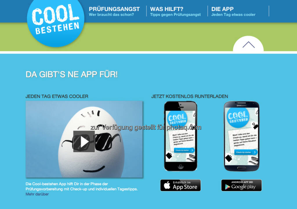 Pascoe Pharmazeutische Präparate: Ab sofort verfügbar: CoolBestehen - die erste App gegen Prüfungsangst (16.04.2015) 