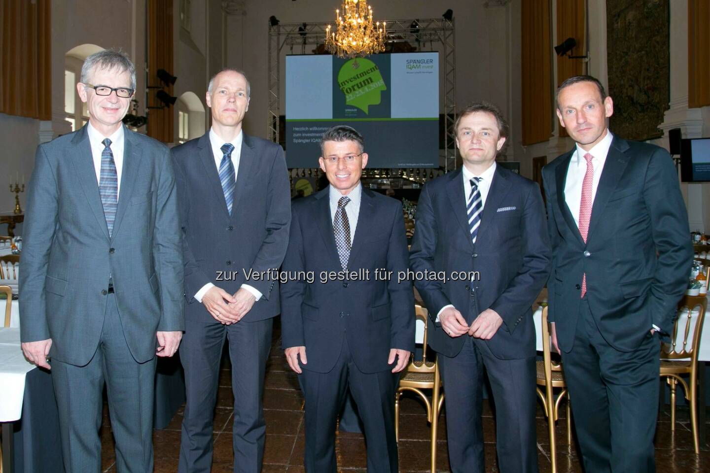 Engelbert J. Dockner (Spängler Iqam Invest), Jan-Egbert Sturm (KOF Konjunkturforschungsstelle, ETH Zürich), Gerhard Mangott (Institut für Politikwissenschaft, Universität Innsbruck),  Ulrich Schuh (EcoAustria) und Markus Ploner, CFA, MBA (Spängler Iqam Invest)