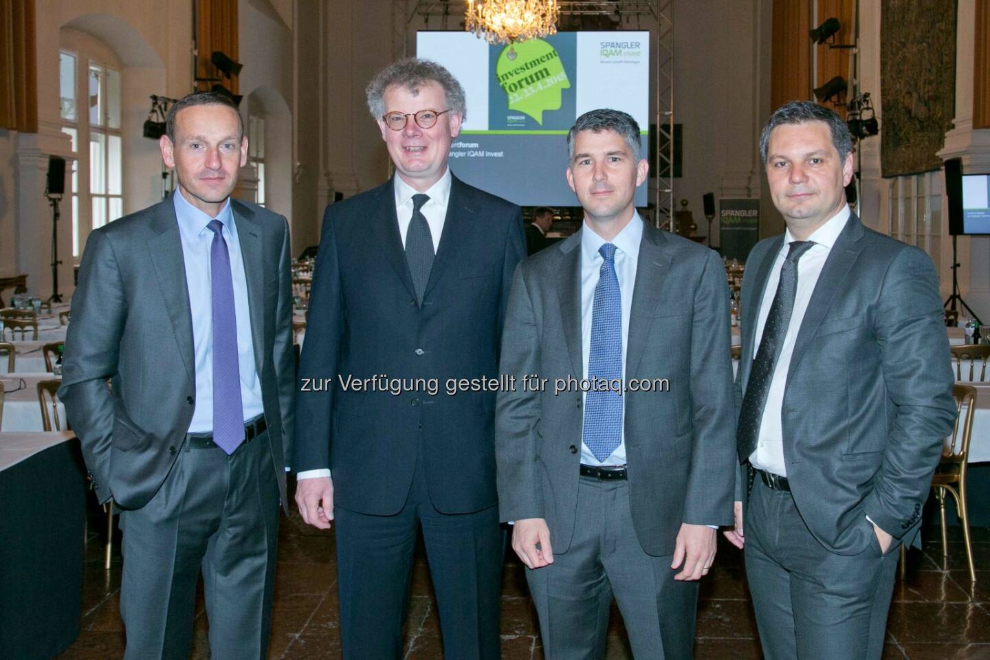 Markus Ploner, CFA, MBA (Spängler Iqam Invest), Guido Versondert (Independent Credit View), Jake Gaul (Standish Mellon Asset Management Company) und Thomas Steinberger (Spängler Iqam Invest)