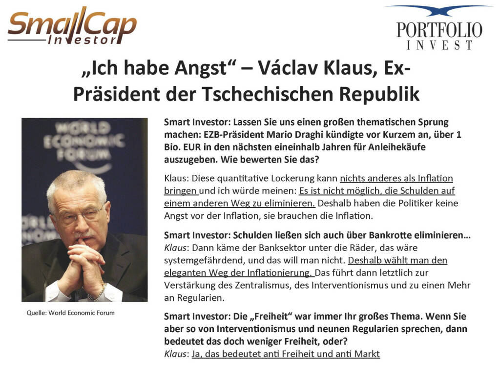 „Ich habe Angst“ – Václav Klaus (24.04.2015) 