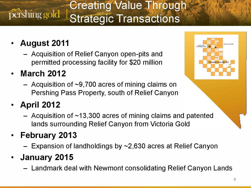 Creating value through strategic transactions - Pershing Gold (26.04.2015) 