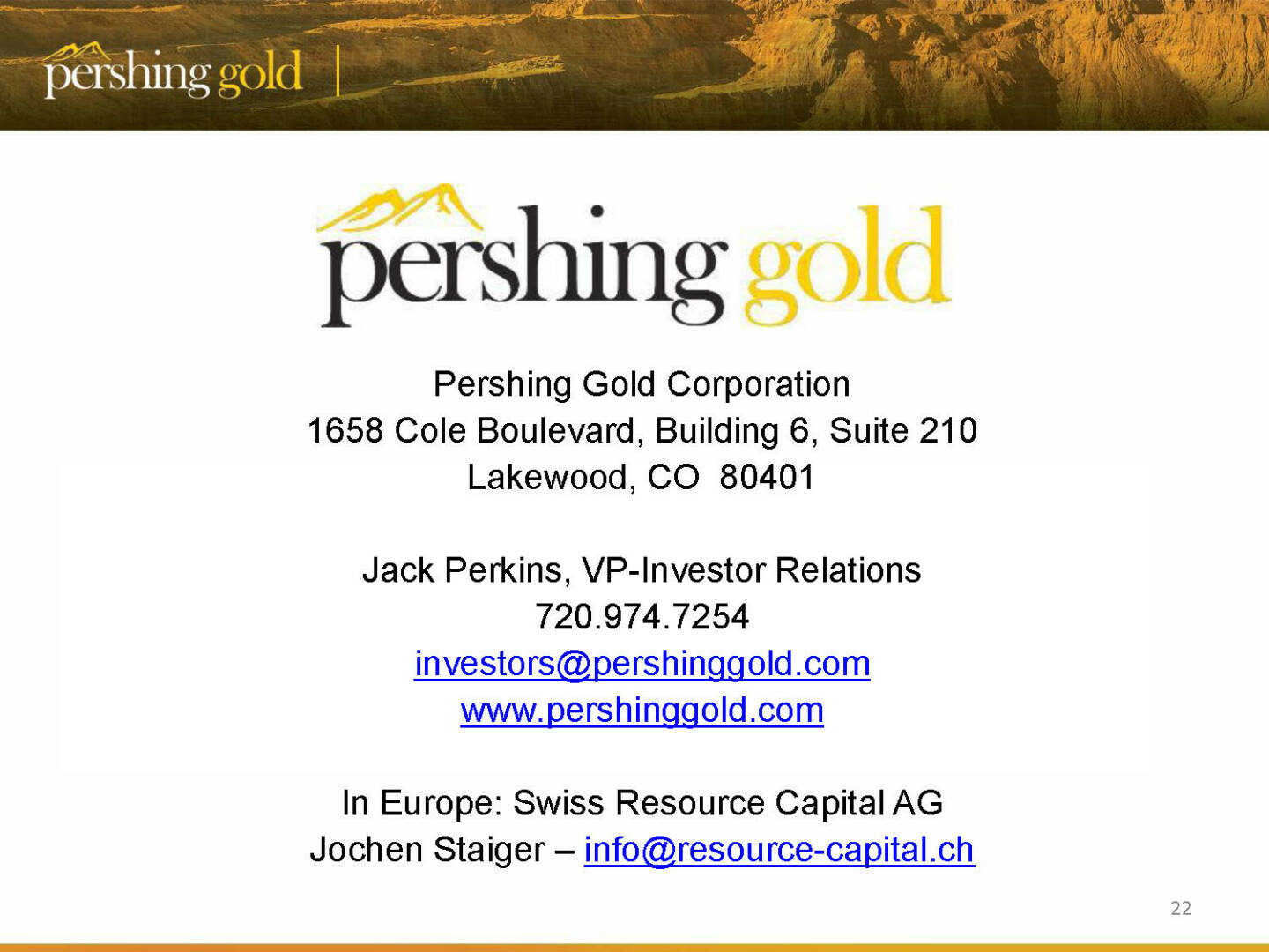 Contact - Pershing Gold