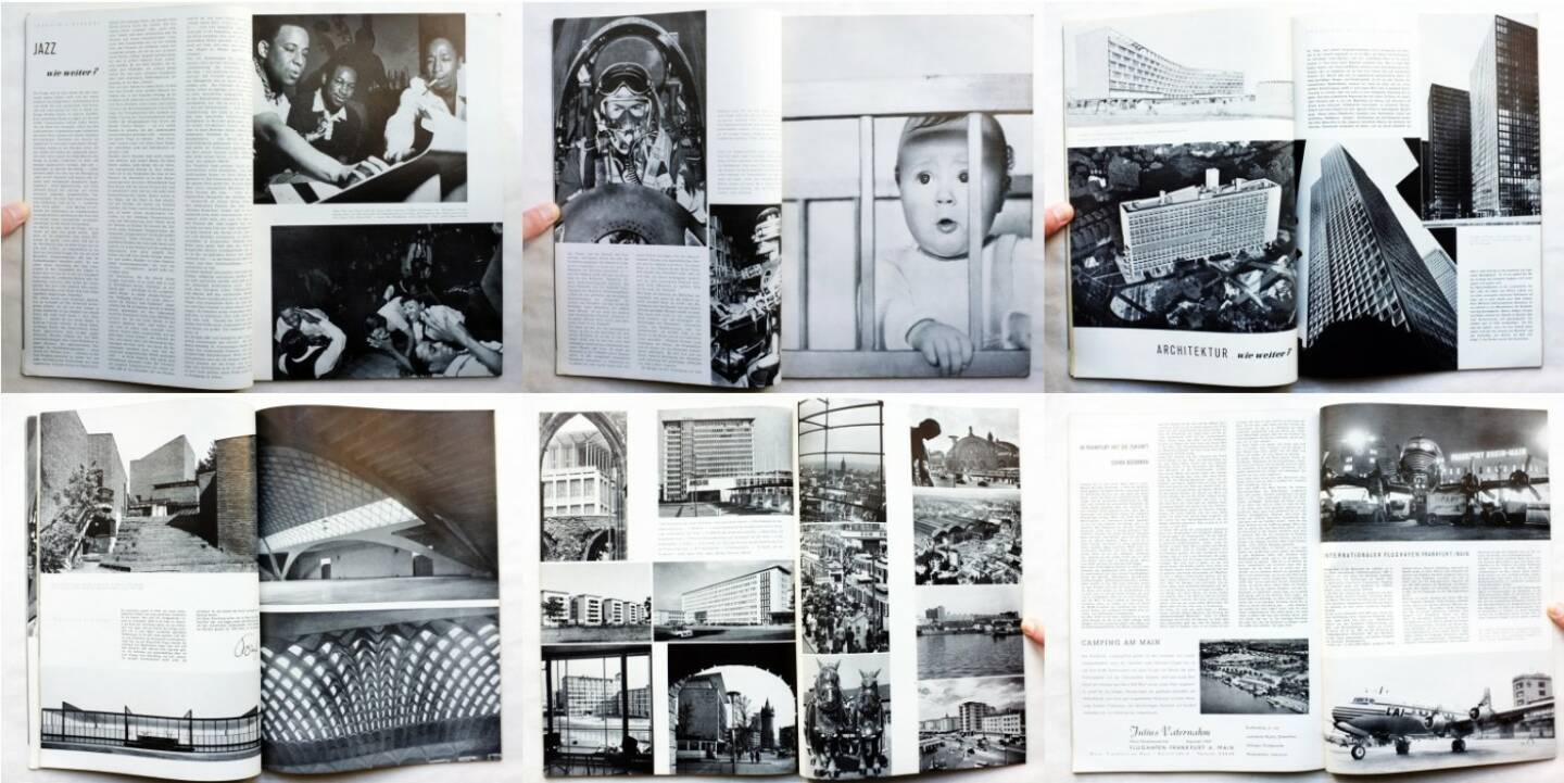 magnum – die Zeitschrift für das moderne Leben, Nummer 3, Zeitschriftenverlag Austria International und Magnum 1954, Beispielseiten, sample spreads - http://josefchladek.com/book/magnum_die_zeitschrift_fur_das_moderne_leben_nummer_3_1954_-_wie_weiter