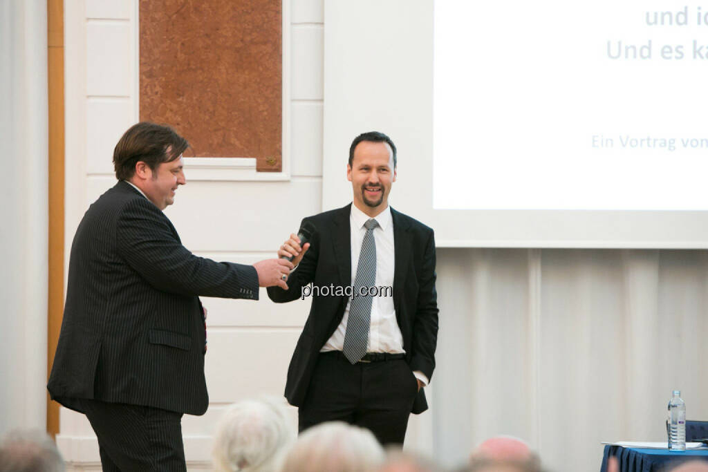 Jochen Staiger (Swiss Resource Capital), Joe Brunner (Portfolio Invest Anlageberatung), © photaq/Martina Draper (27.04.2015) 