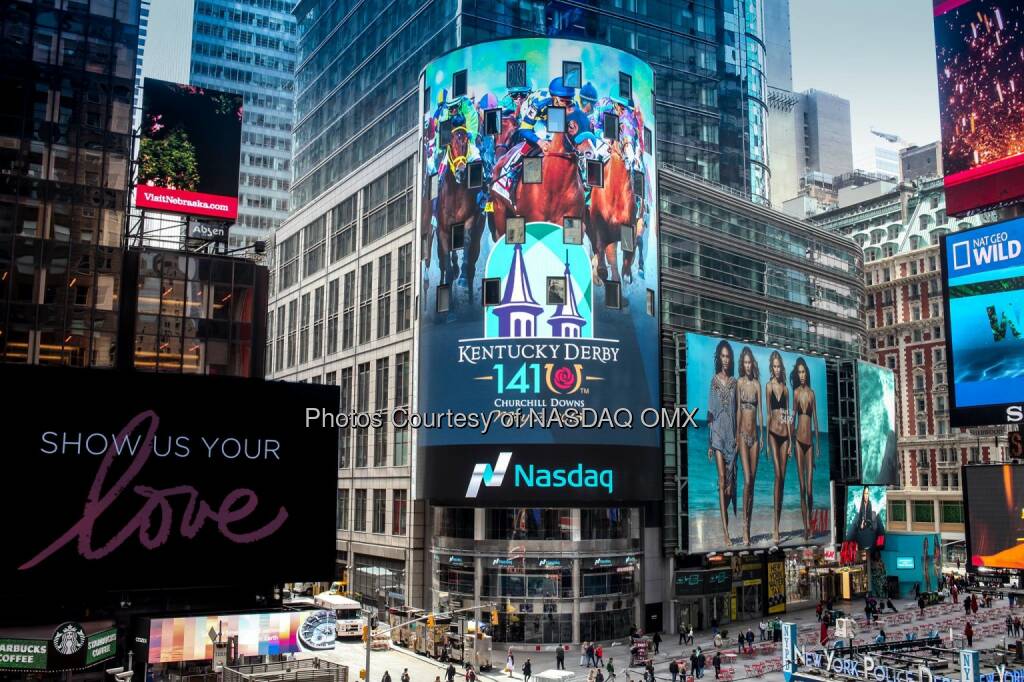 Nasdaq congratulates Churchill Downs on the 141st Kentucky Derby today! #ChurchillDowns #KyDerby  Source: http://facebook.com/NASDAQ (03.05.2015)