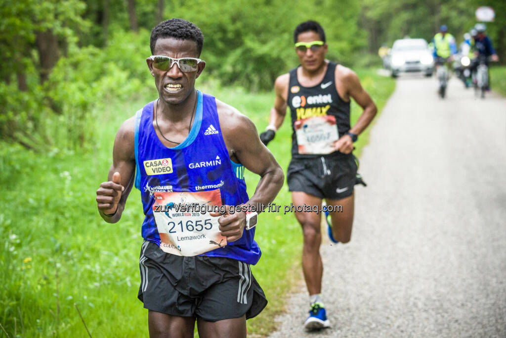 Lemawork Ketama of Ethiopia competes during the  Wings for Life World Run in lower Austria, Austria on May 3, 2015. // Philip Platzer for Wings for Life World Run // Please go to www.redbullcontentpool.com for further information. // , © © Red Bull Media House (04.05.2015) 