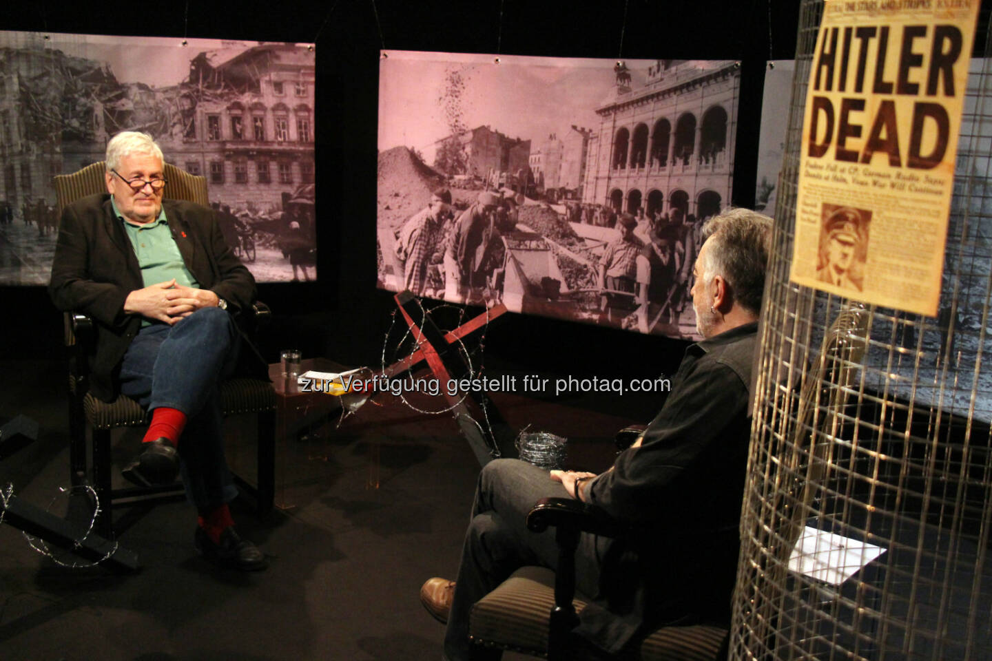 Richard Richter (r.) im Gespräch mit dem Architekten und Stadtplaner Klaus Steiner: Okto - Community TV-GmbH: 1945-2015: ein Themenabend auf Okto