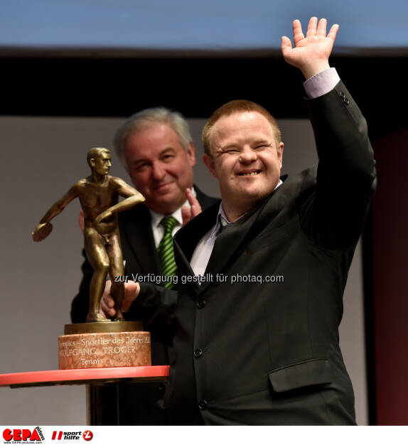 Special Olympics Sportsman of the year Wolfgang Troger (Tennis)
Photo: Gepa pictures/ Michael Riedler, © Gepa (08.05.2015) 