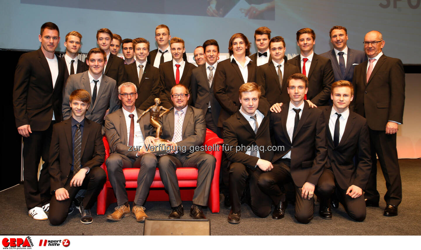 Athletes of the team of the Styrian selection MJG 98 and younger (Handball).
Photo: Gepa pictures/ Markus Oberlaender