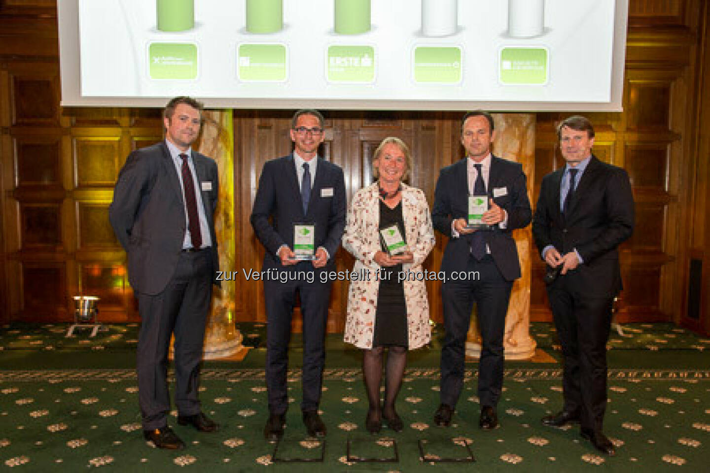 Zertifikate Award 2015 - Alexander Irza, Heike Arbter, Volker Meinel, Lars Brandau