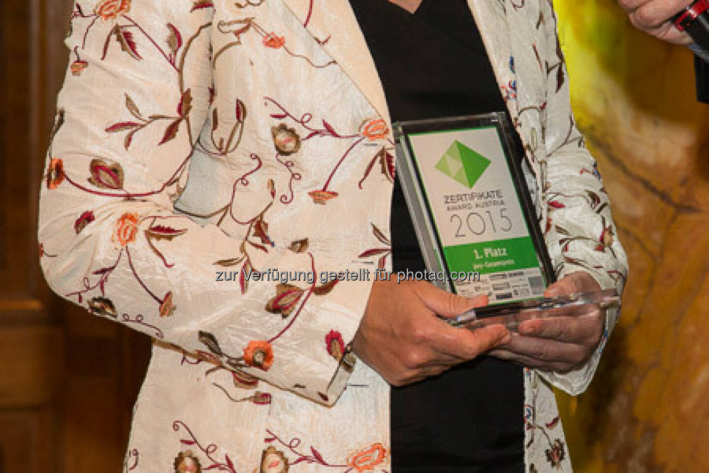 Zertifikate Award 2015 - Heike Arbter 1. Platz