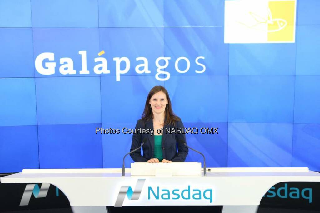 Galapagos rang the Nasdaq Opening Bell in celebration of #IPO today! $GLPG  Source: http://facebook.com/NASDAQ (14.05.2015)