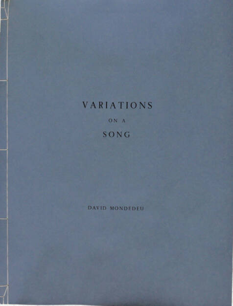 David Mondedeu - Variations on a Song, Self published 2015, Cover - http://josefchladek.com/article/david_mondedeu_-_variations_on_a_song, © (c) josefchladek.com (19.05.2015) 