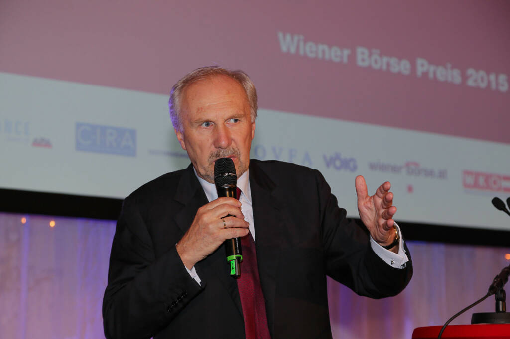 Ewald Nowotny auf der Bühne, © Quelle: Wiener Börse, Richard Tanzer (20.05.2015) 