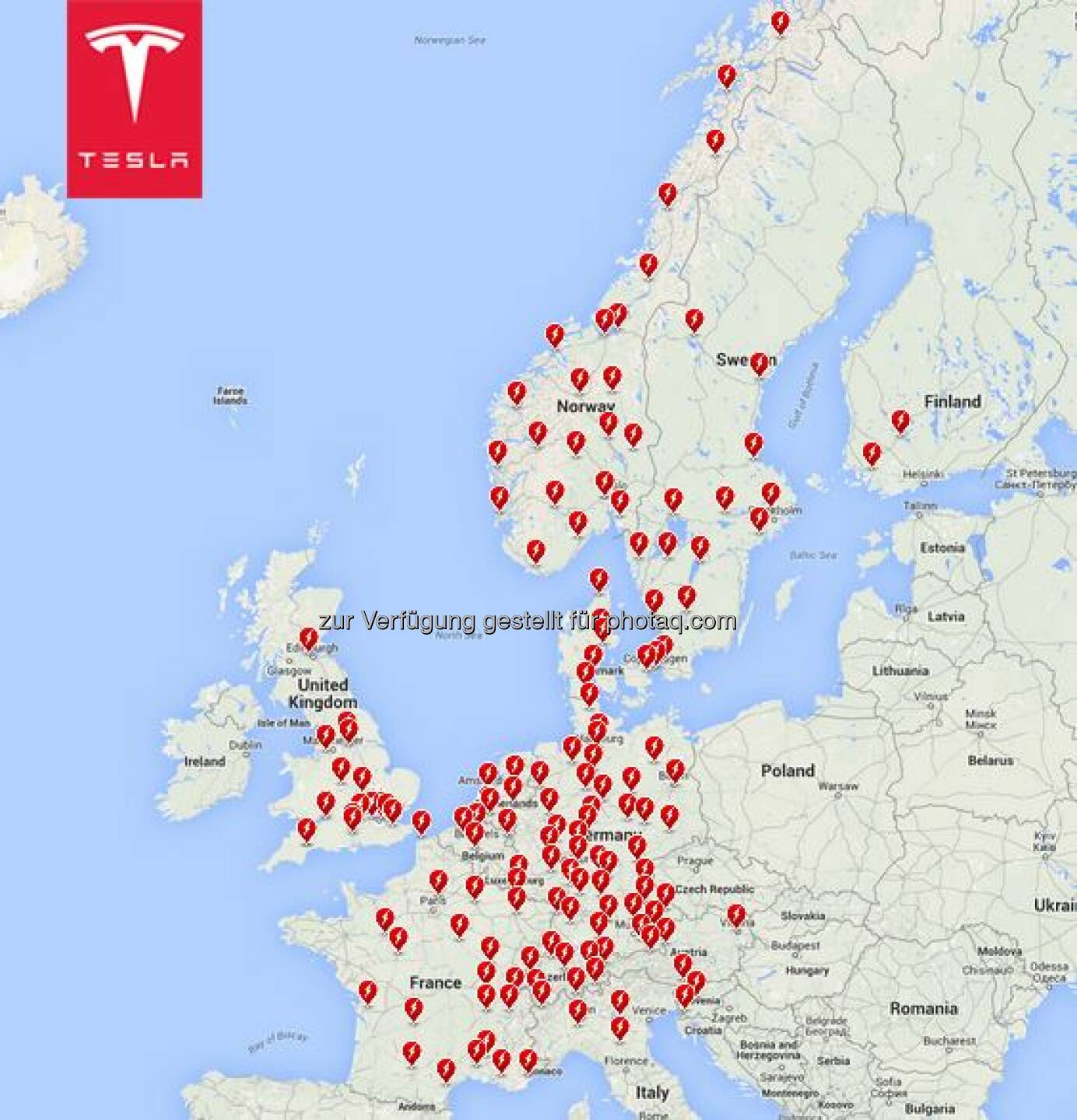 Supercharger Status: now 153 Supercharger Stations in Europe. 

Did you know…. Over the last year the network has grown by 10x, from 14 stations in April 2014 to over 140 stations in April 2015.  Source: http://facebook.com/teslamotors