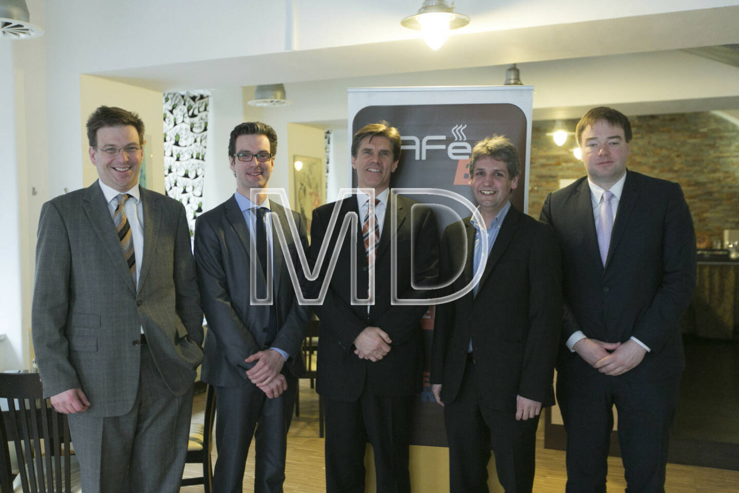 Martin Theyer (Director Strategy & IR/PR AT&S), Thomas Motsch /Senior Fund Manager ESPA), Manfred Totzauer (Vorstand WM AG), Michael Trcka (CFO WEB Windenergie), Georg Hotar (CEO Photon Energy)