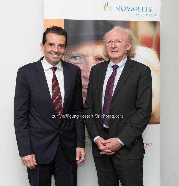 Artur Wechselberger besuchte Novartis Austria am Standort Wien und wurde von Country President George Zarkalis willkommen geheißen - Nachhaltigkeit und Integration zentral für erfolgreiche Gesundheitsreform (Bild: Jürg Christandl), © Aussendung (29.05.2015) 