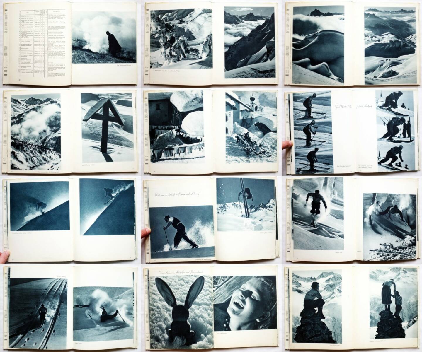 Stefan Kruckenhauser - Du schöner Winter in Tirol, Photokino Verlag / O. Elsner 1937, Beispielseiten, sample spreads - http://josefchladek.com/book/stefan_kruckenhauser_-_du_schoner_winter_in_tirol