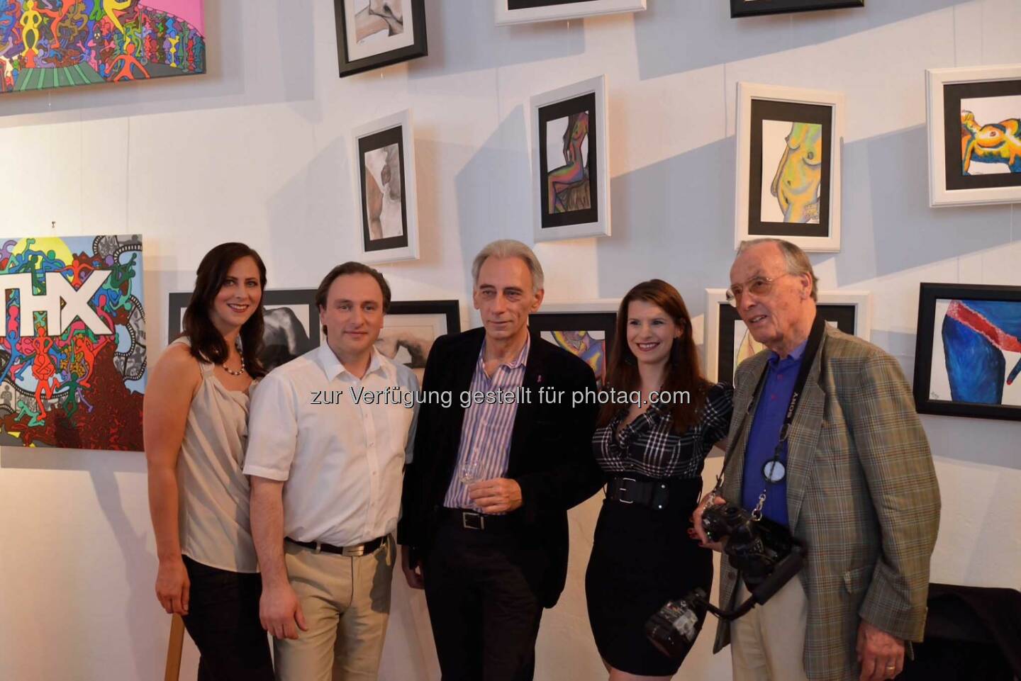 Lisa Grüner, Veranstalter Konstantin F. Chatziathanassiou, Roland Trnka (Schauspieler), Claudia Witzig-Bittner (Ex-Eistänzerin), Johannes Czernin (Reporter), (C) Johannes Asenbaum