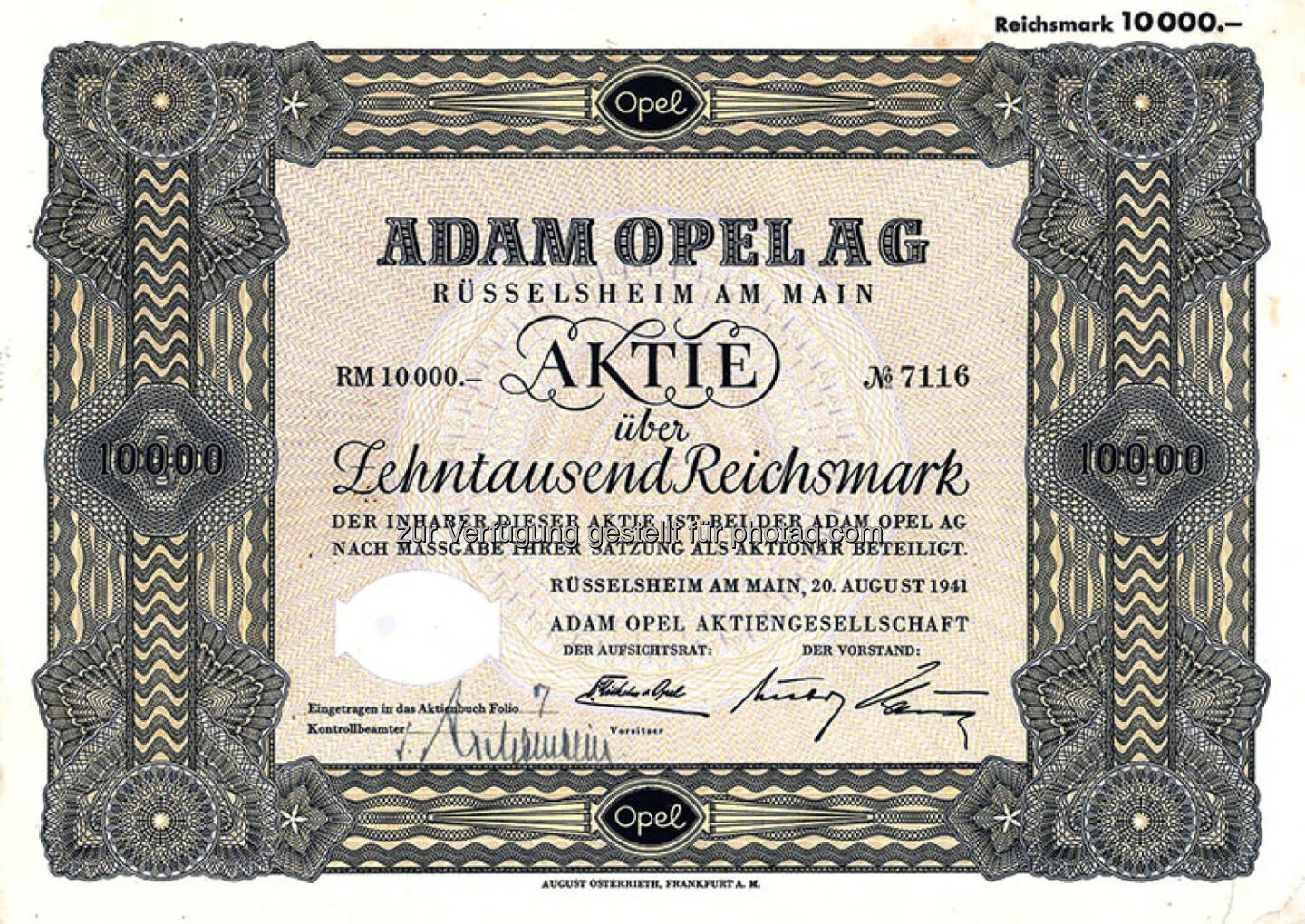 Aktie Adam Opel AG