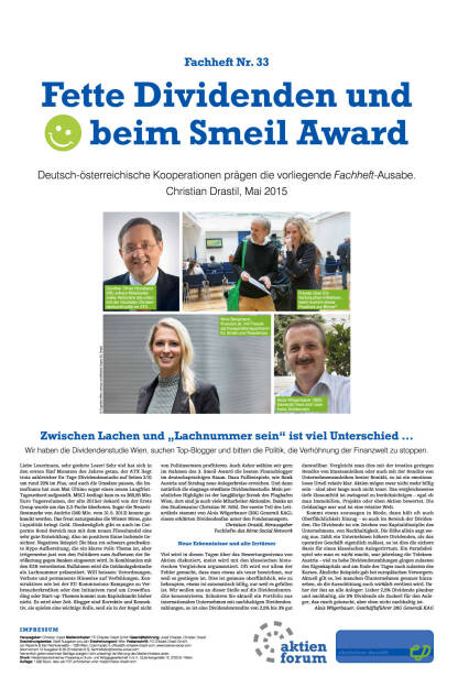 Fachheft 33: Dividendenstudie und Smeil Award 2015, Seite 1/8, komplettes Dokument unter http://boerse-social.com/static/uploads/file_79_fachheft_33.pdf (03.06.2015) 