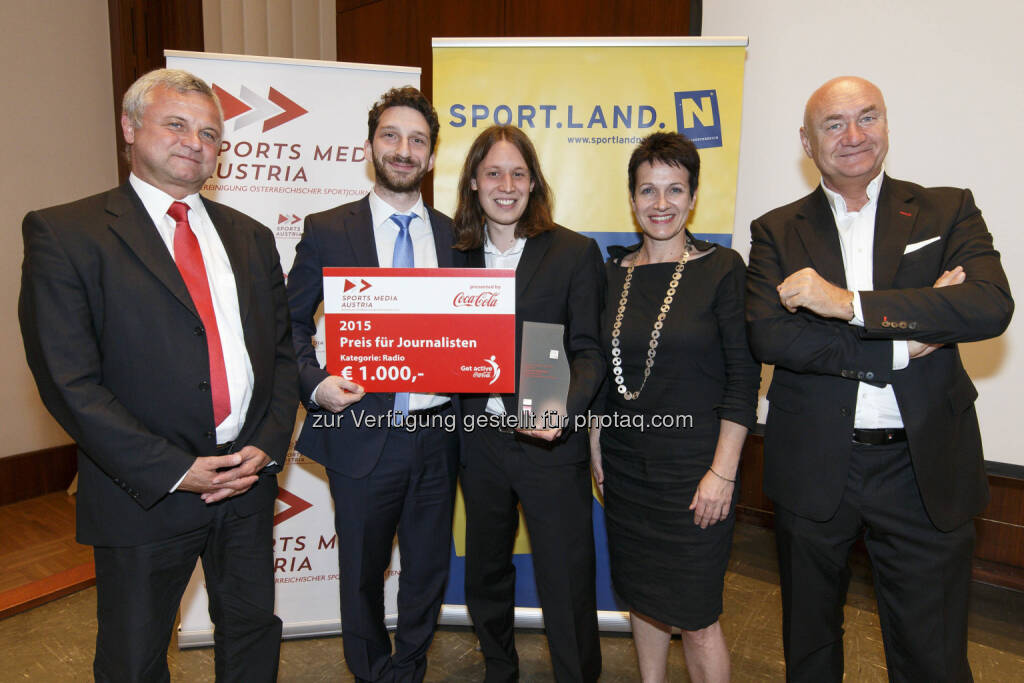 Pirmin Styrnol und Christian Weiner - Ö1: Gewinner des Sports Media Austria Journalistenpreis in der Kategorie Radio, © FotobyHofer/Christian Hofer (05.06.2015) 