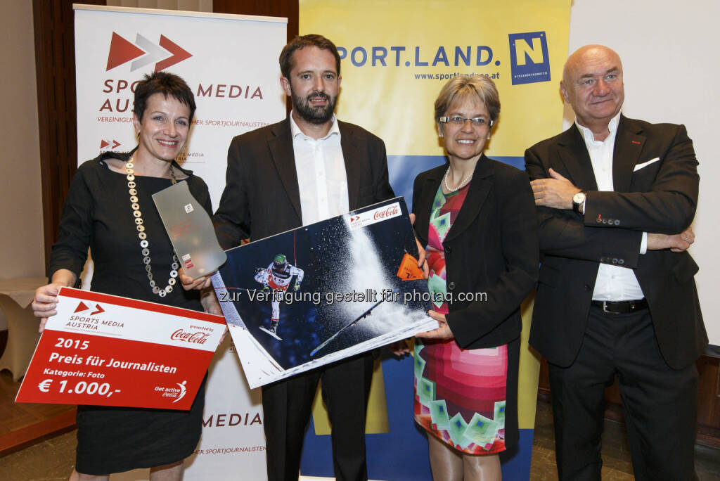 Susanne Lontzen (Coca-Cola), Gewinner Kategorie Foto Christian Walgram (Gepa Pictures), LR Petra Bohuslav, © FotobyHofer/Christian Hofer (05.06.2015) 