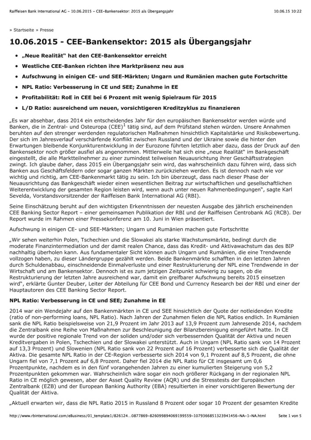 RBI CEE-Bankensektorreport, Seite 1/5, komplettes Dokument unter http://boerse-social.com/static/uploads/file_111_rbi_cee-bankensektorreport.pdf