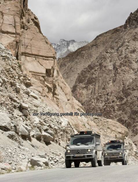 Mike Horn mit der G-Klasse auf dem Weg zum K2 im Mai / Juni 2015 (C) Daimler, © Aussendung (11.06.2015)