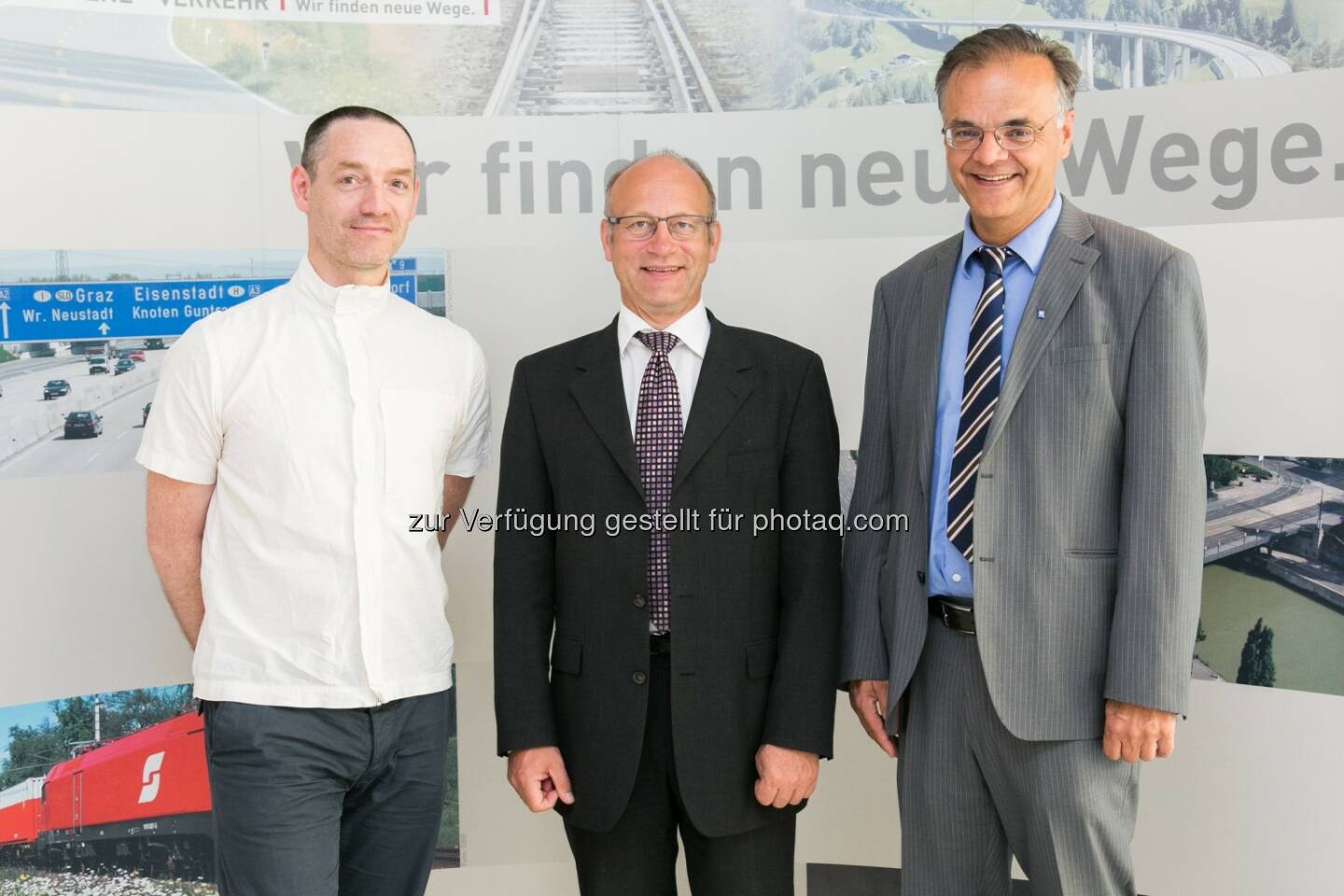 Gerald Richter (AIT), Martin Fellendorf (Vorstandsvorsitzender FSV), Egmont Fuchs (Amt der Niederösterreichischen Landesregierung): Österreichische Forschungsgesellschaft Straße - Schiene - Verkehr: FSV-Verkehrstag 2015, © FSV/APA-Fotoservice/Rastegar
