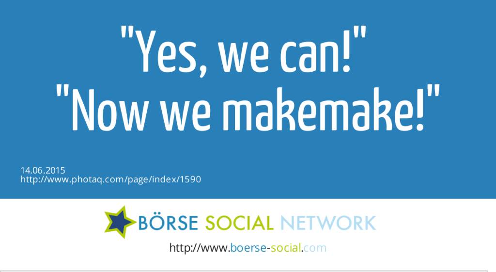 Yes, we can! <br>Now we makemake!  (14.06.2015) 
