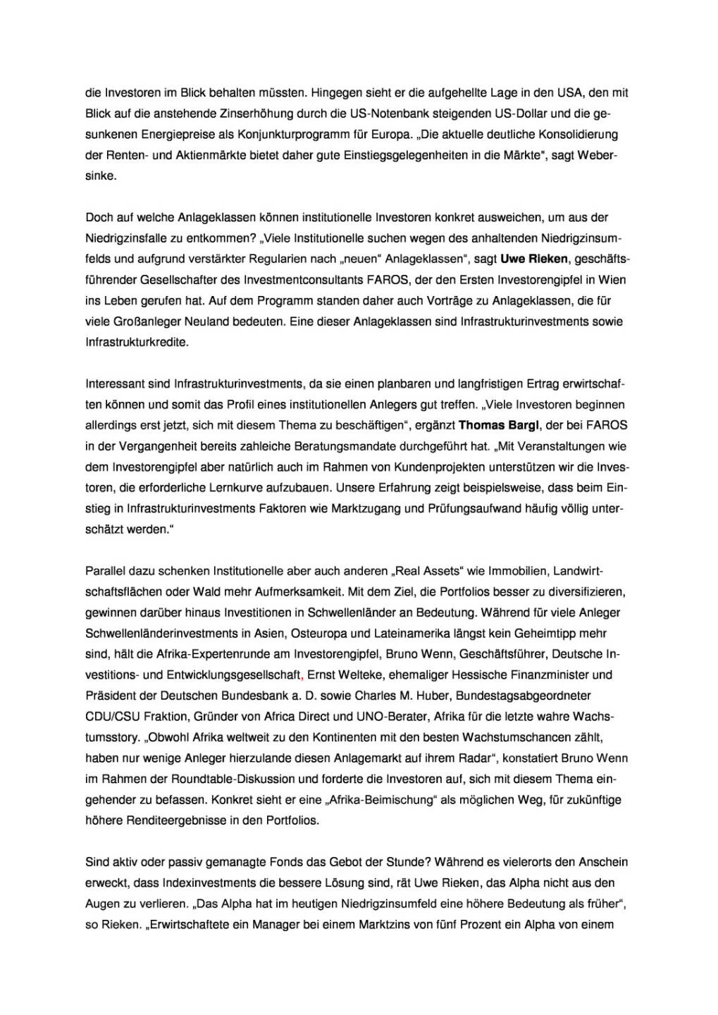 Faros Consulting: Erster Institutioneller Investorengipfel in Wien, Seite 2/3, komplettes Dokument unter http://boerse-social.com/static/uploads/file_124_faros_consulting.pdf