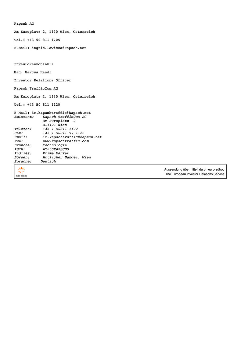 Kapsch TrafficCom AG 2014/15 verbessert, Seite 3/3, komplettes Dokument unter http://boerse-social.com/static/uploads/file_128_kapsch_trafficcom.pdf
